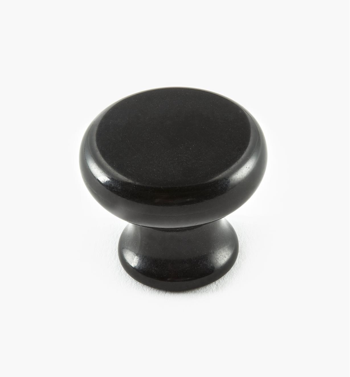 00W3710 - Bouton classique en plastique, noir, 1 1/4 po x 1 1/16 po