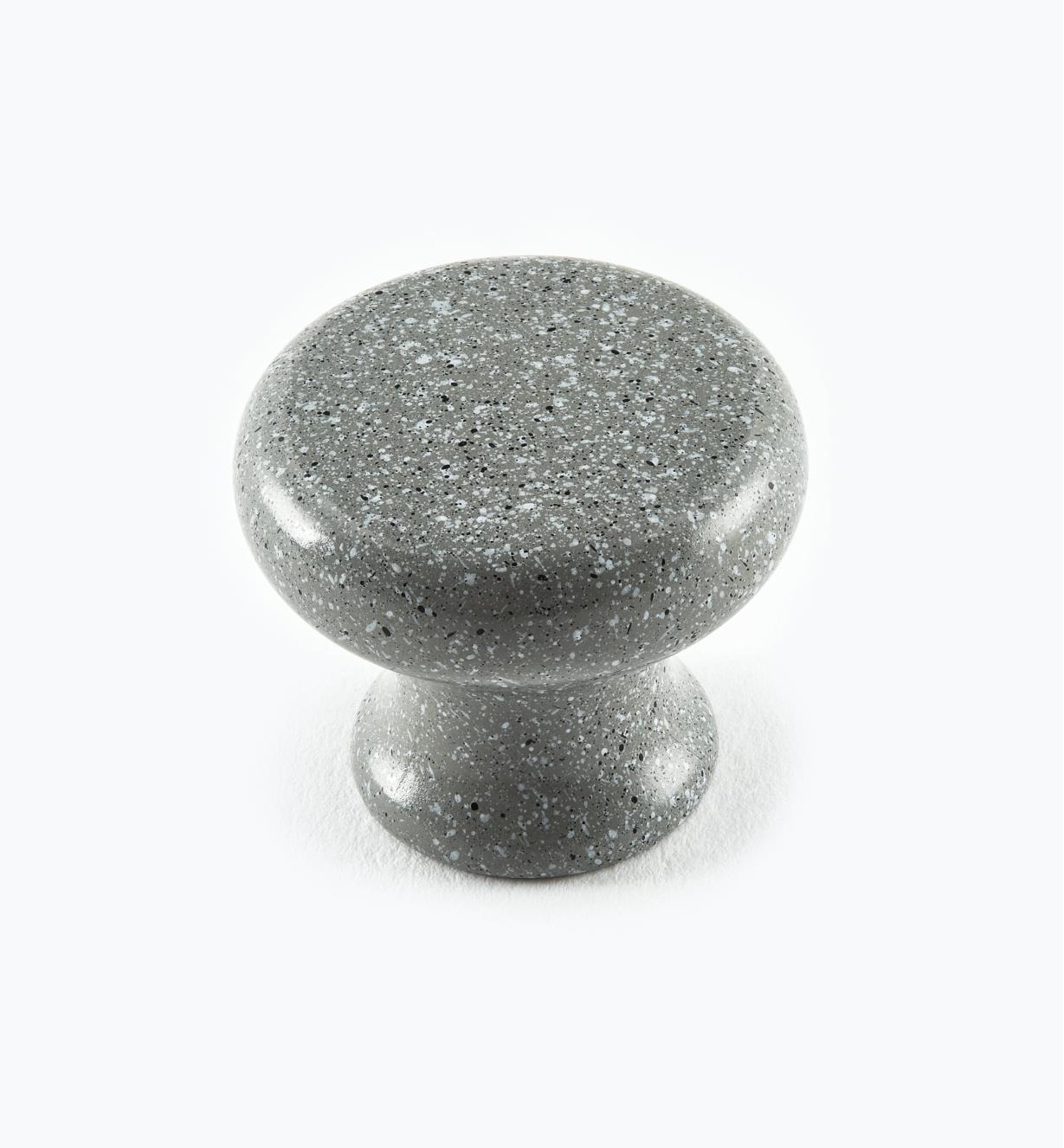 00W3752 - Bouton classique en plastique, grès gris, 1 1/4 po x 1 1/16 po