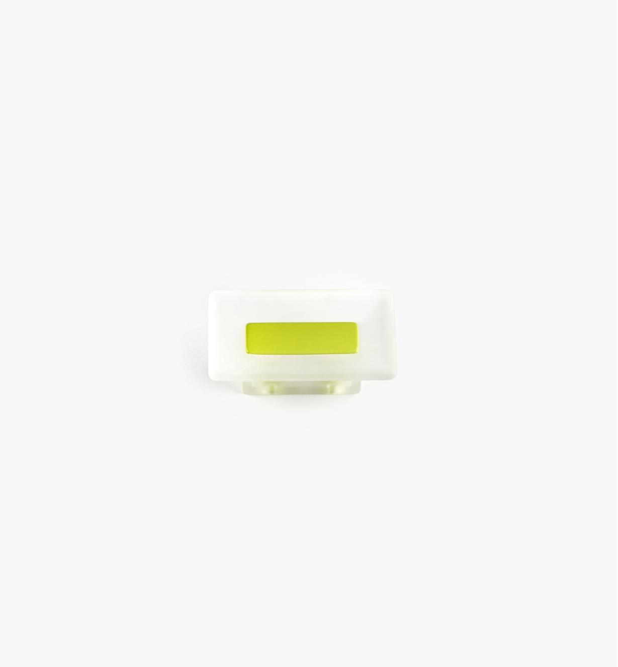 00W5421 - Bouton rectangulaire, 16 mm, série Bungee, vert-jaune