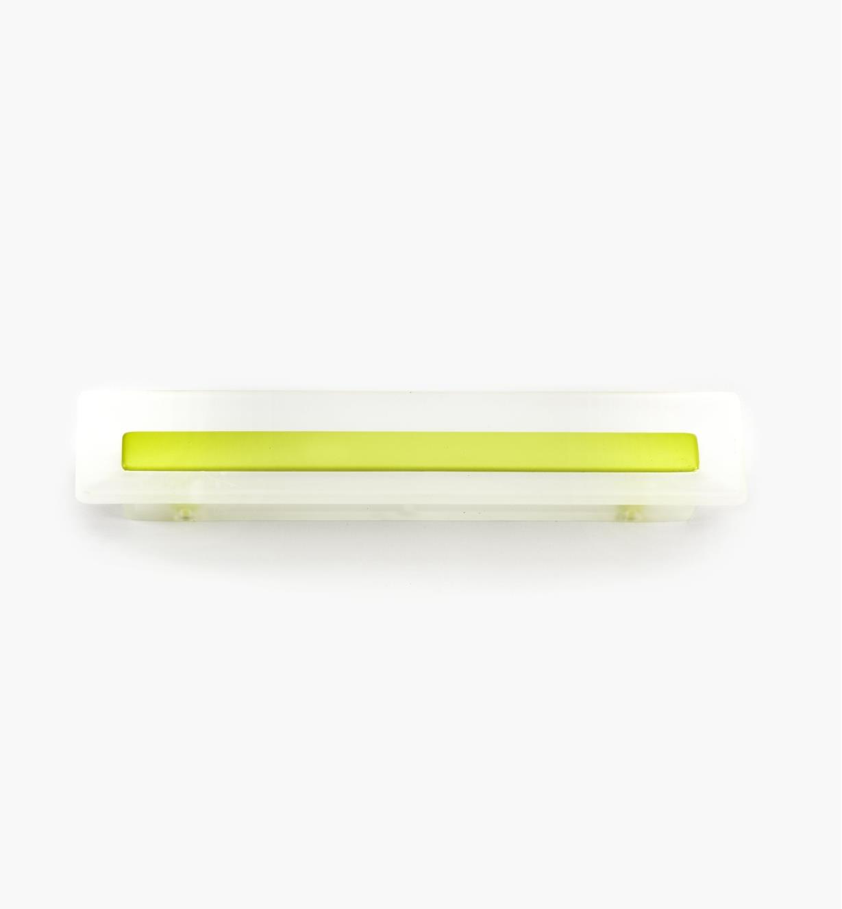 00W5423 - Poignée rectangulaire, 96 mm, série Bungee, vert-jaune