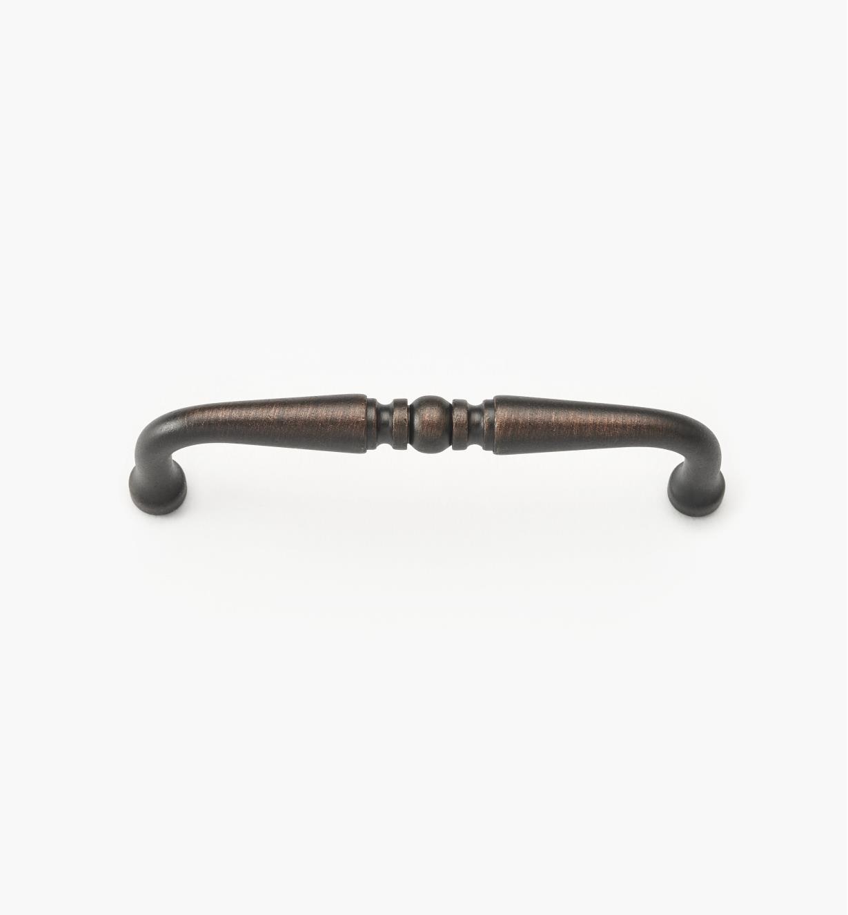 01W8082 - Poignée perlée de 3 1/2 po, série Vieux Bronze,  laiton coulé