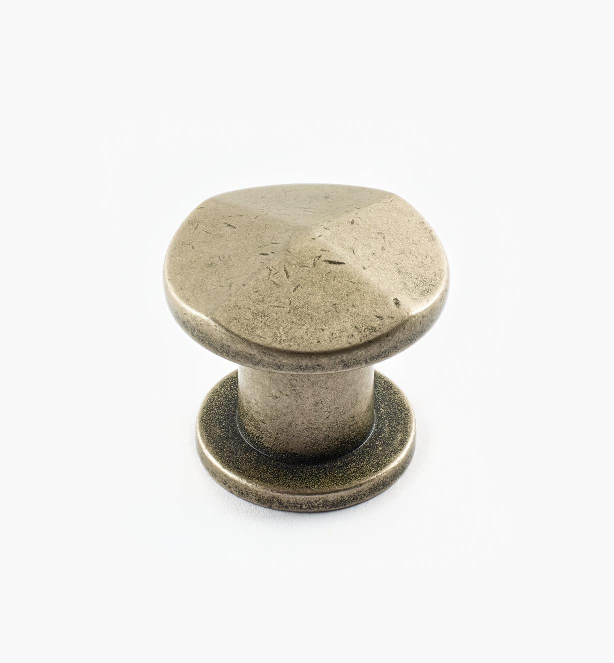 02A1510 - Bouton à face pyramidale de 30 mm x 27 mm, série Galleria, nickel antique