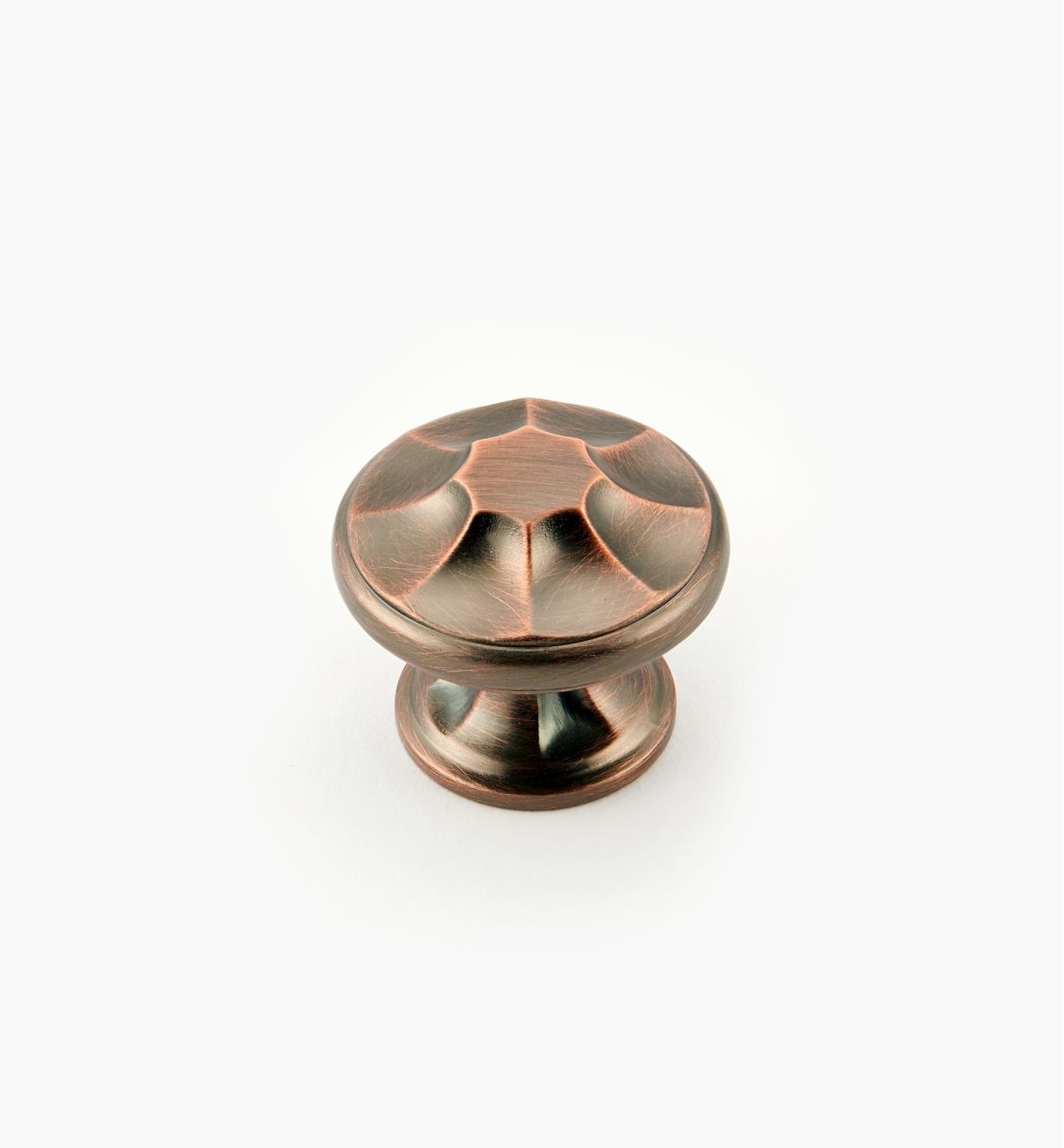 02A5101 - Bouton rond, 1 3/8 po, série Empire, fini bronze brossé