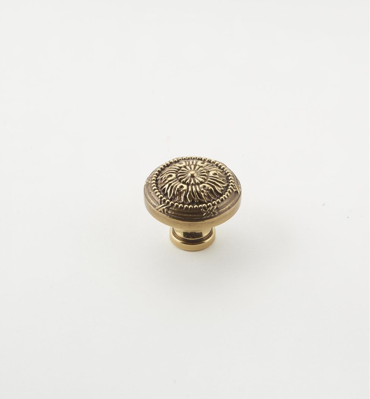 02G0110 - 1 1/4" x 1 1/16" Forged Brass Knob