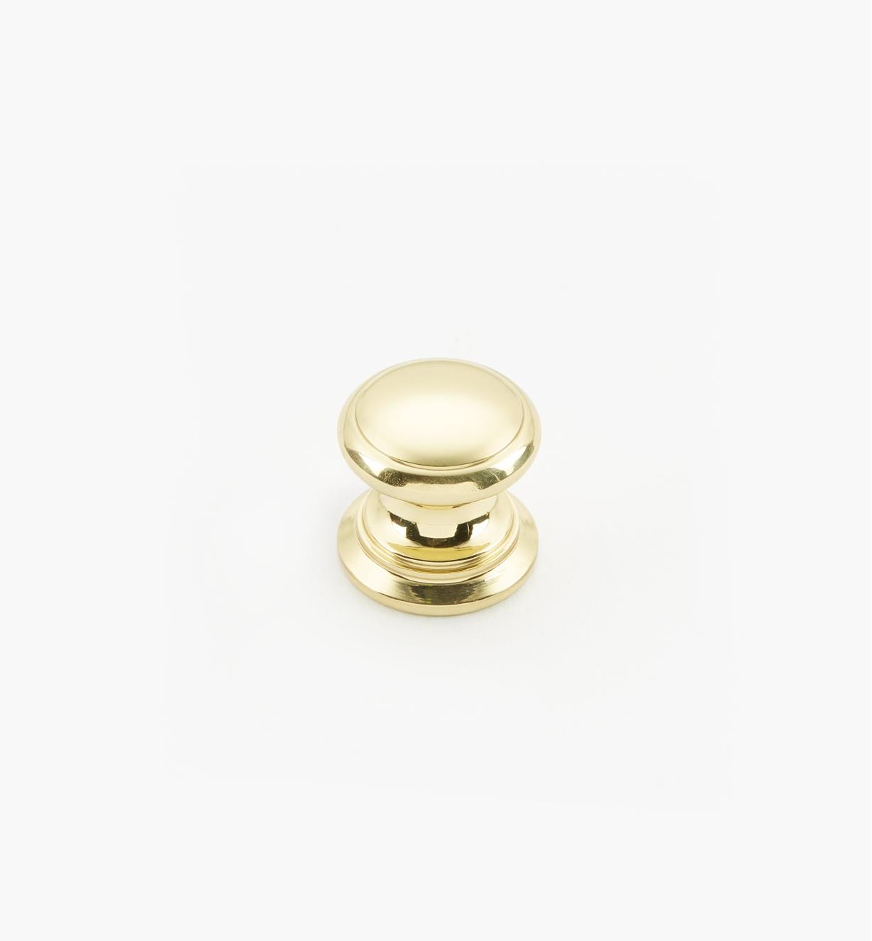 02W1406 - Polished Brass Suite - 5/8" x 5/8" Round Brass Knob