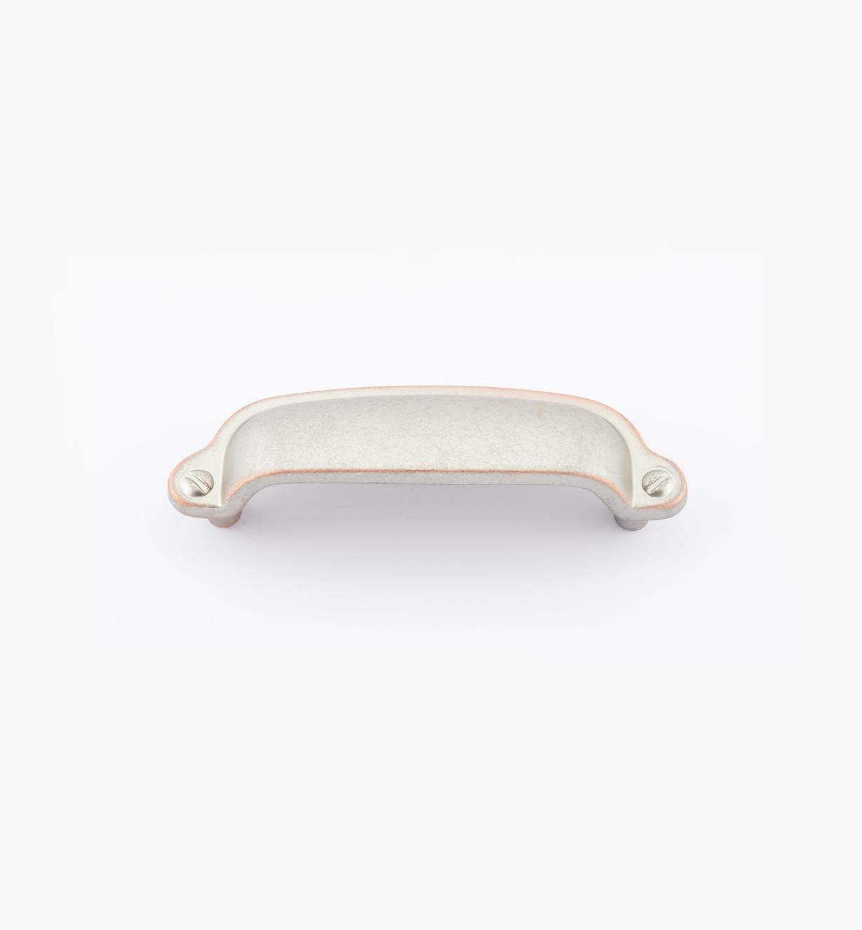 02W1849 - 3 7/8" Weathered Nickel-Copper Rectangle Cup Pull (3")