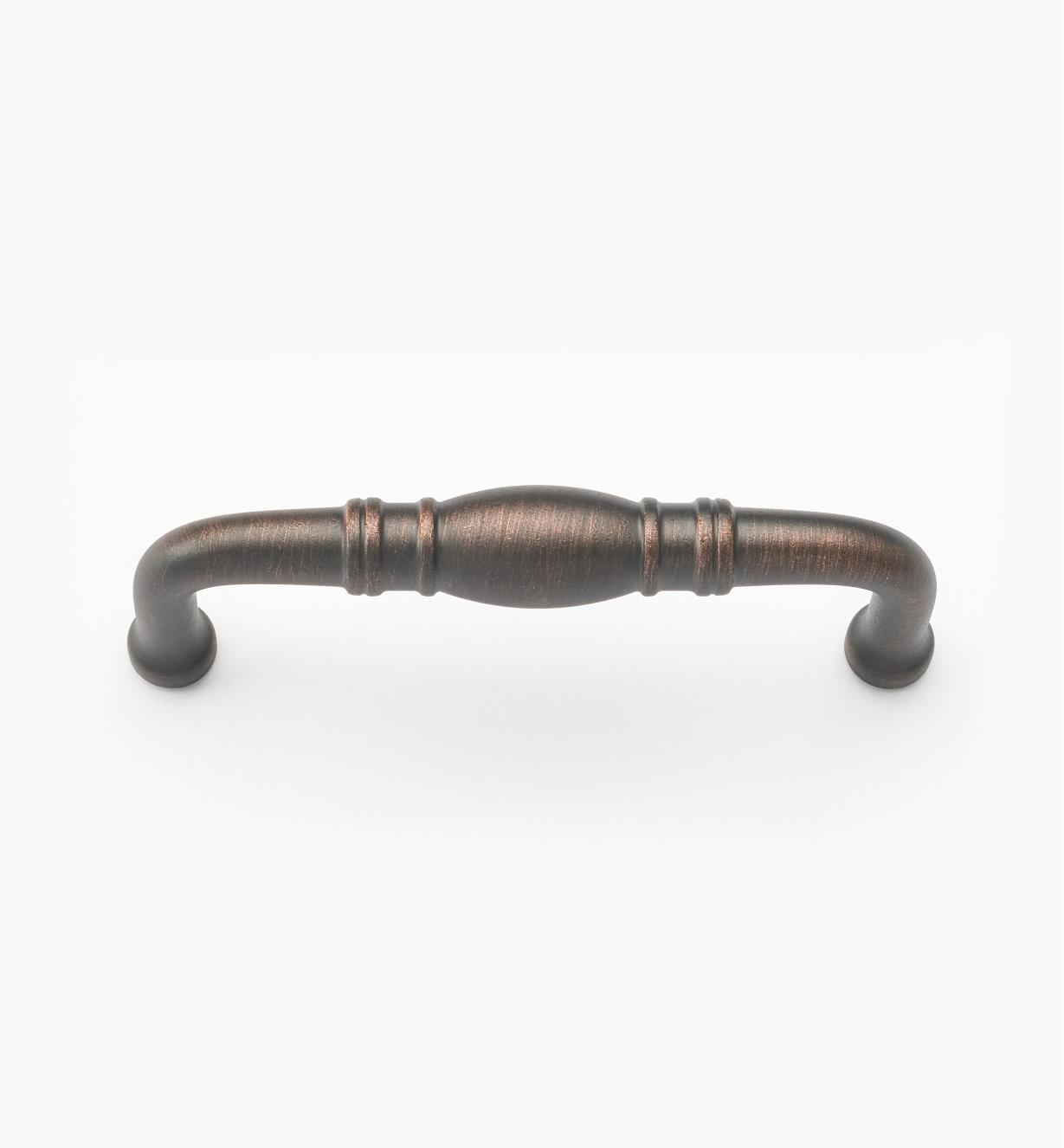 02W3054 - Poignée perlée tournée de 3 po, série Vieux Bronze, laiton coulé