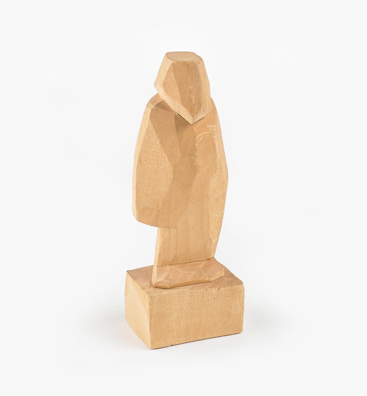 Example of carving made from basswood blank