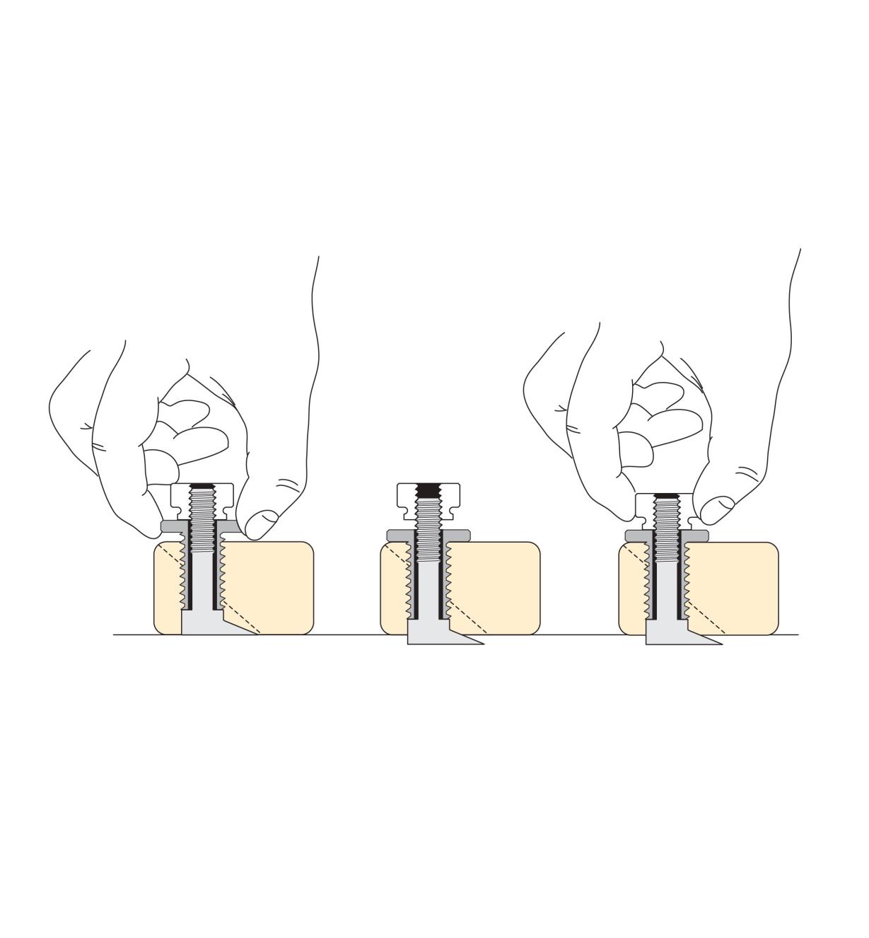 Illustrations show how to adjust the blade for depth of cut
