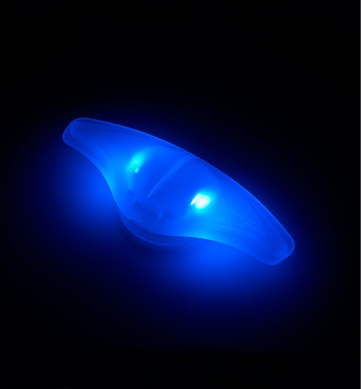 SpokeLit Wheel Light glowing blue