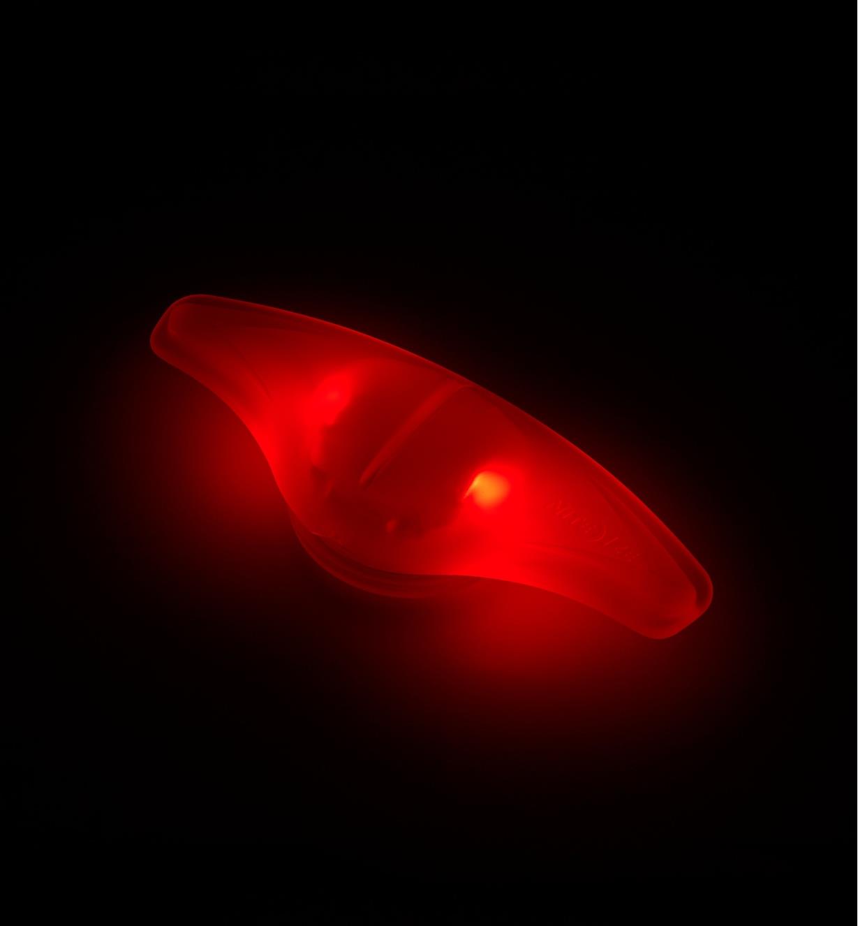 SpokeLit Wheel Light glowing red