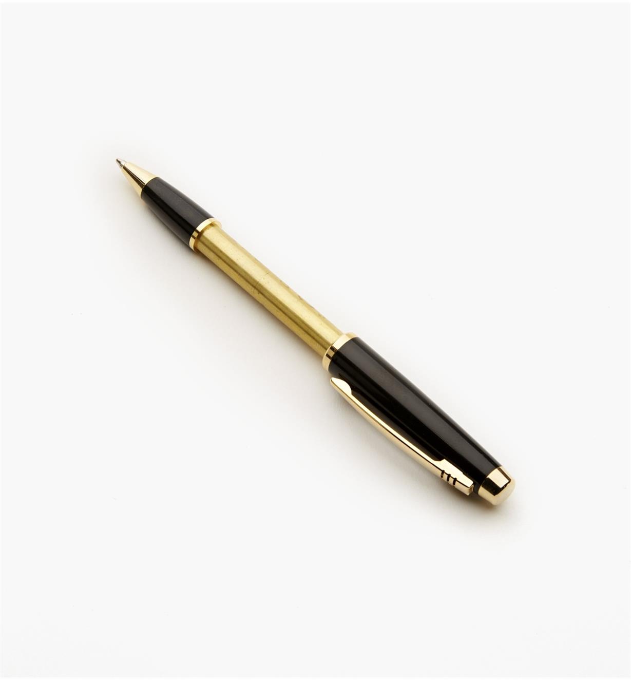 88K8290 - Geta Ballpoint Pen, Black Chrome/Gold