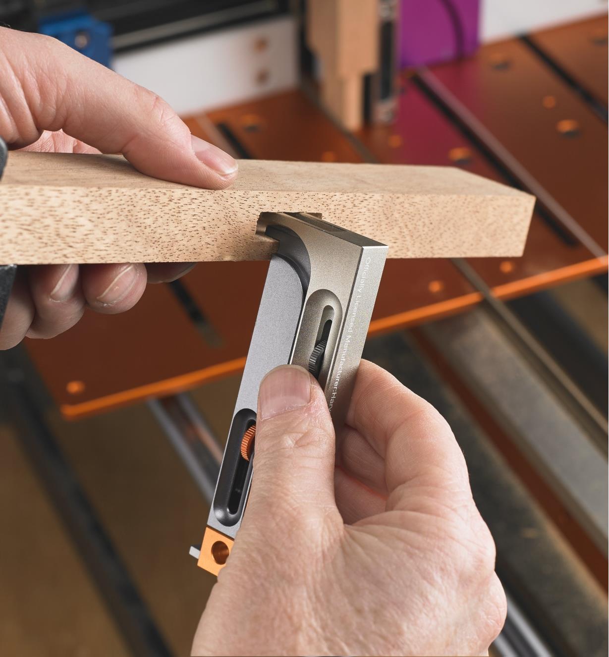 Referencing the Tenonmaker against a mortise