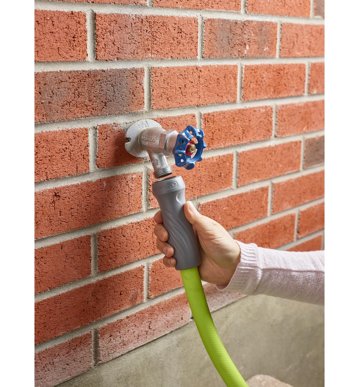 Flexzilla Swivel-Grip Hose connected to a faucet