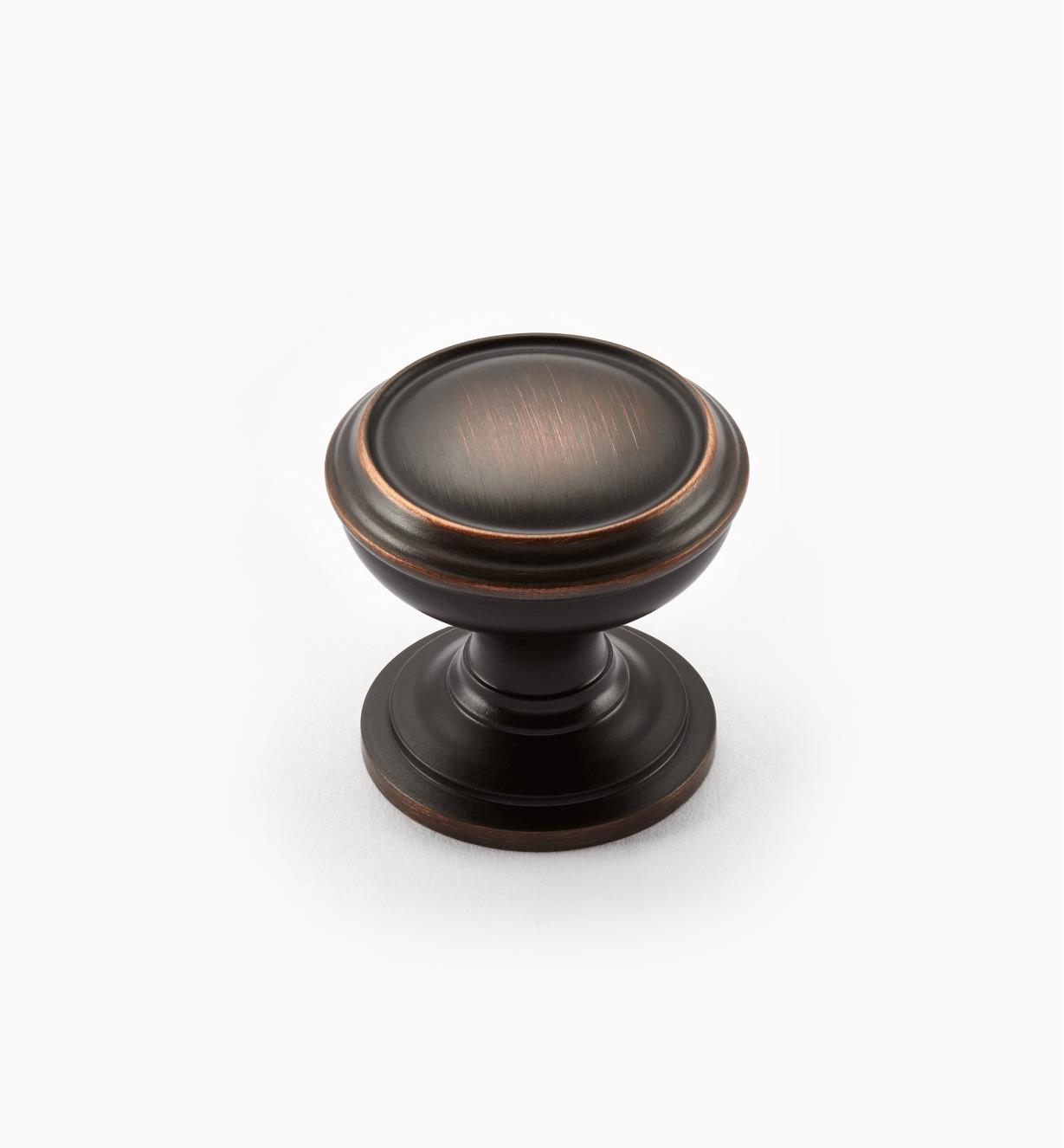 02A2242 - Revitalize Oil-Rubbed Bronze 1 1/4" Plain Round Knob, each