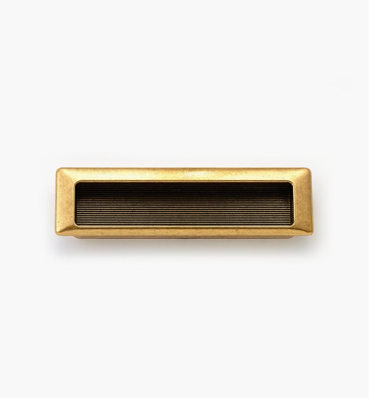 01X4230 - Poignée encastrée rectangulaire, fini bronze bruni, 143 mm x 40 mm