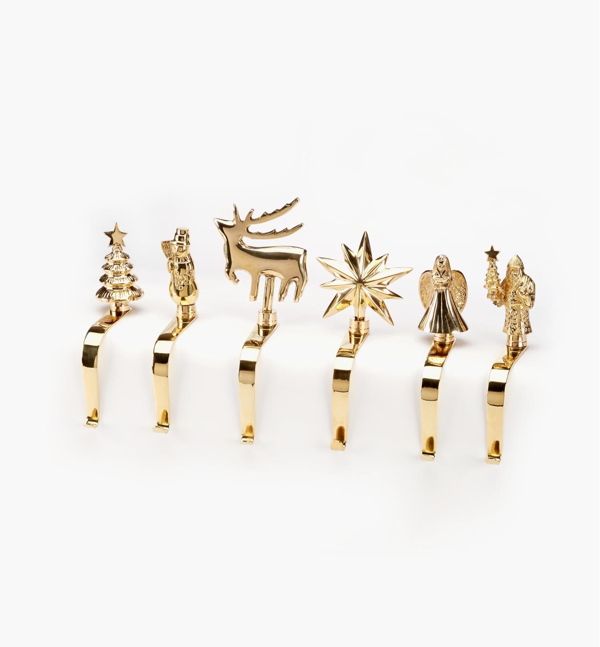 45K1946 - Set of 6 Brass Hangers