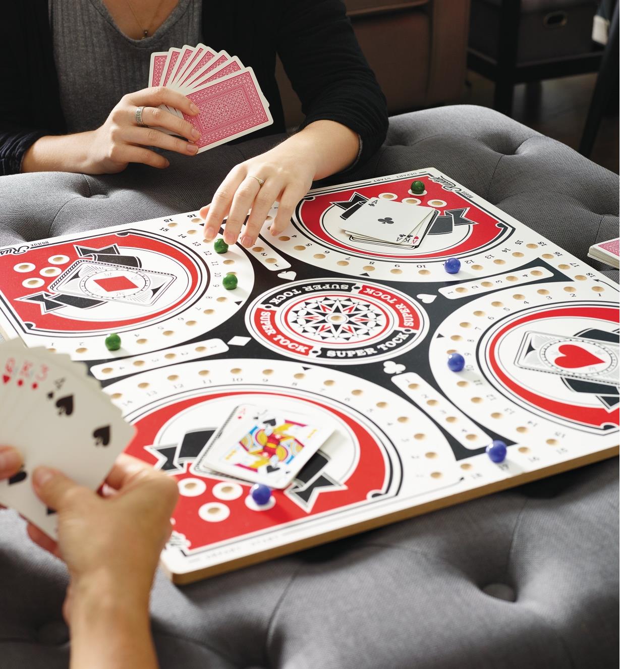 Tock board game being played