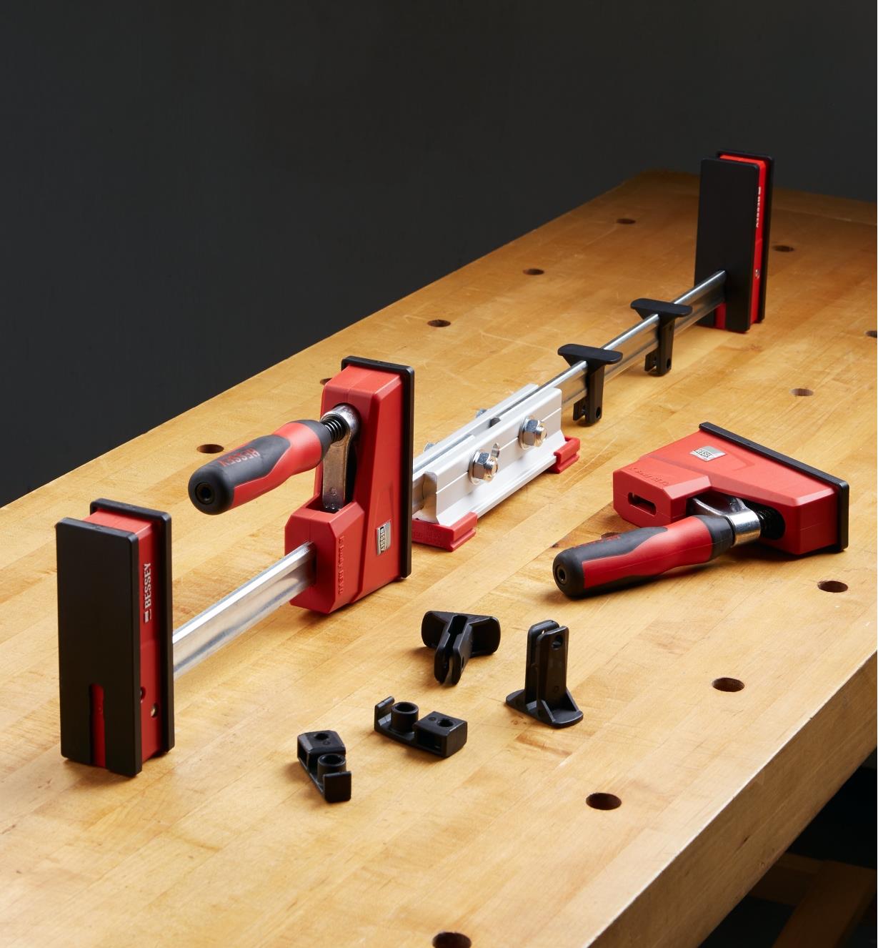 Bessey clamp connector used to join two REVO clamps, extending their reach