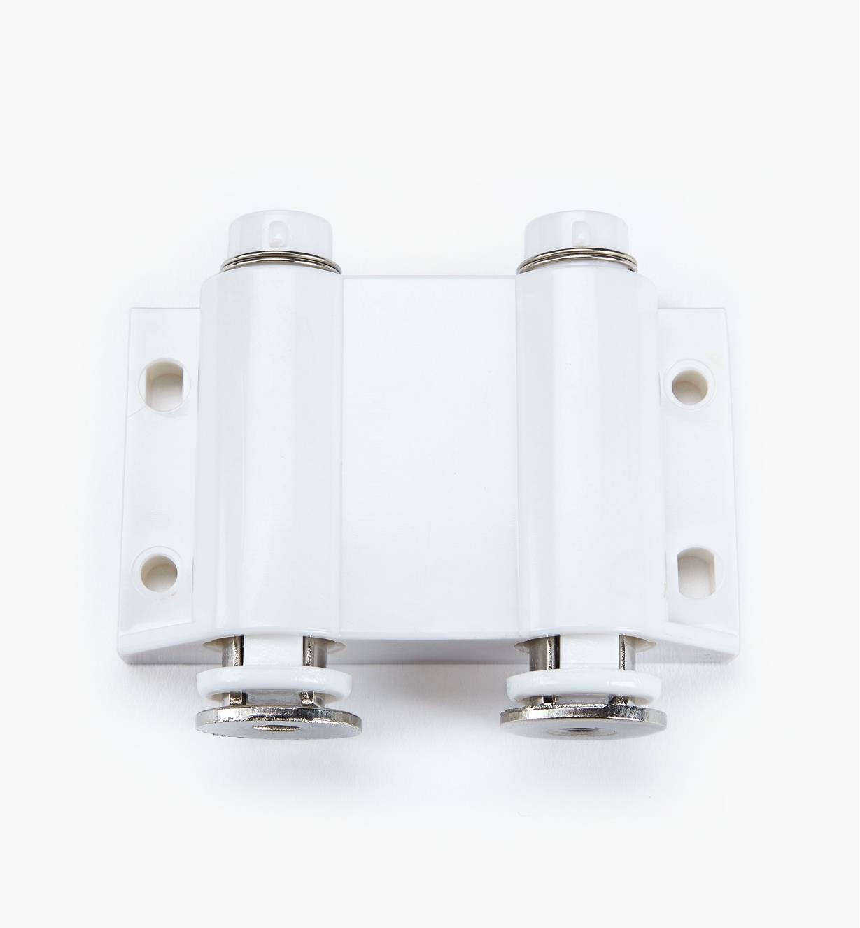 00W0201 - White Double Magnetic Latch, ea.