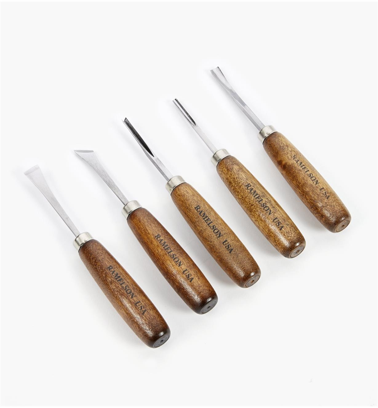 57D0502 - Set of 5 Long-Handle Basic Carving Tools