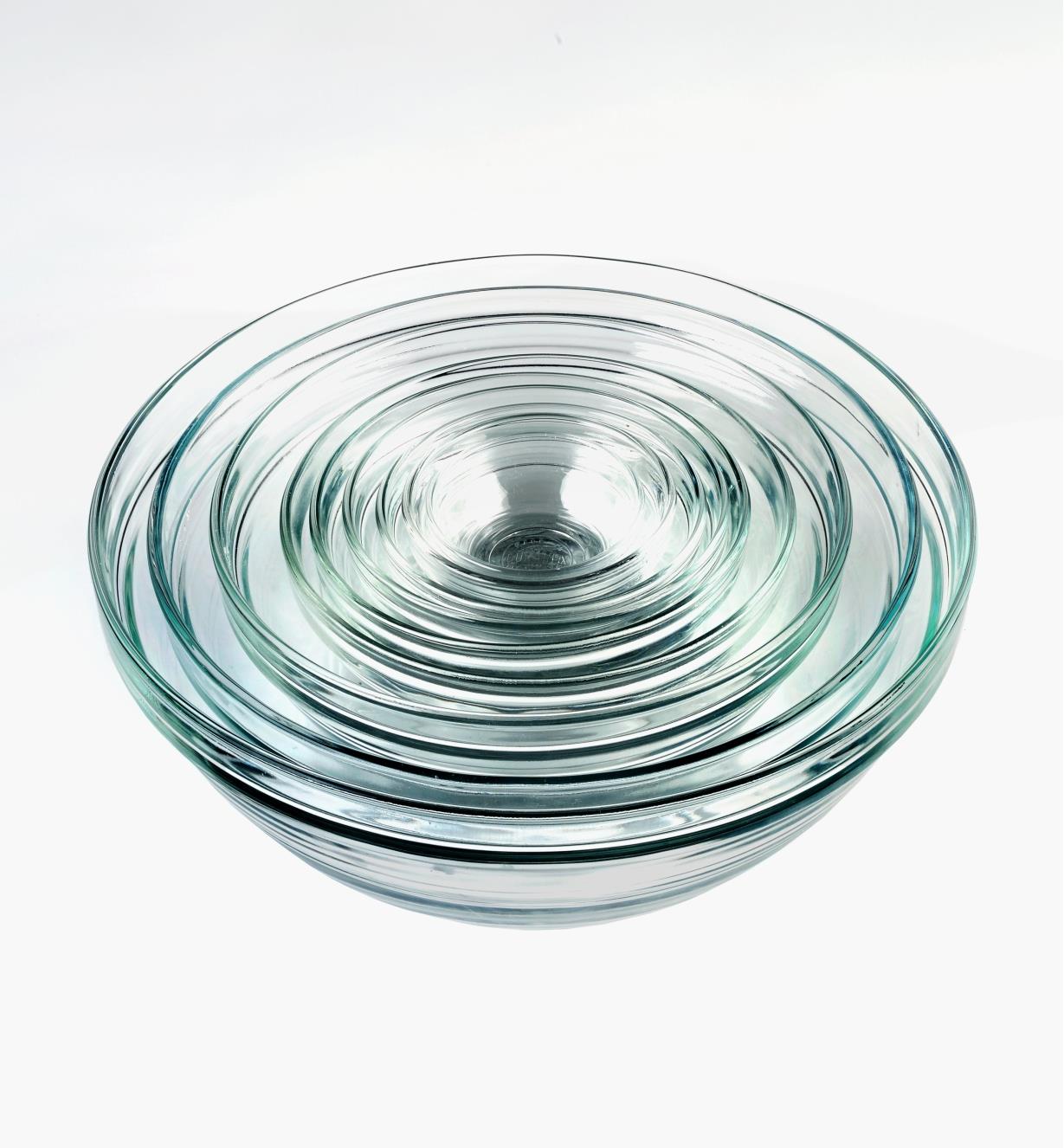 99W8213 - Duralex Glass Bowls, Set of 9