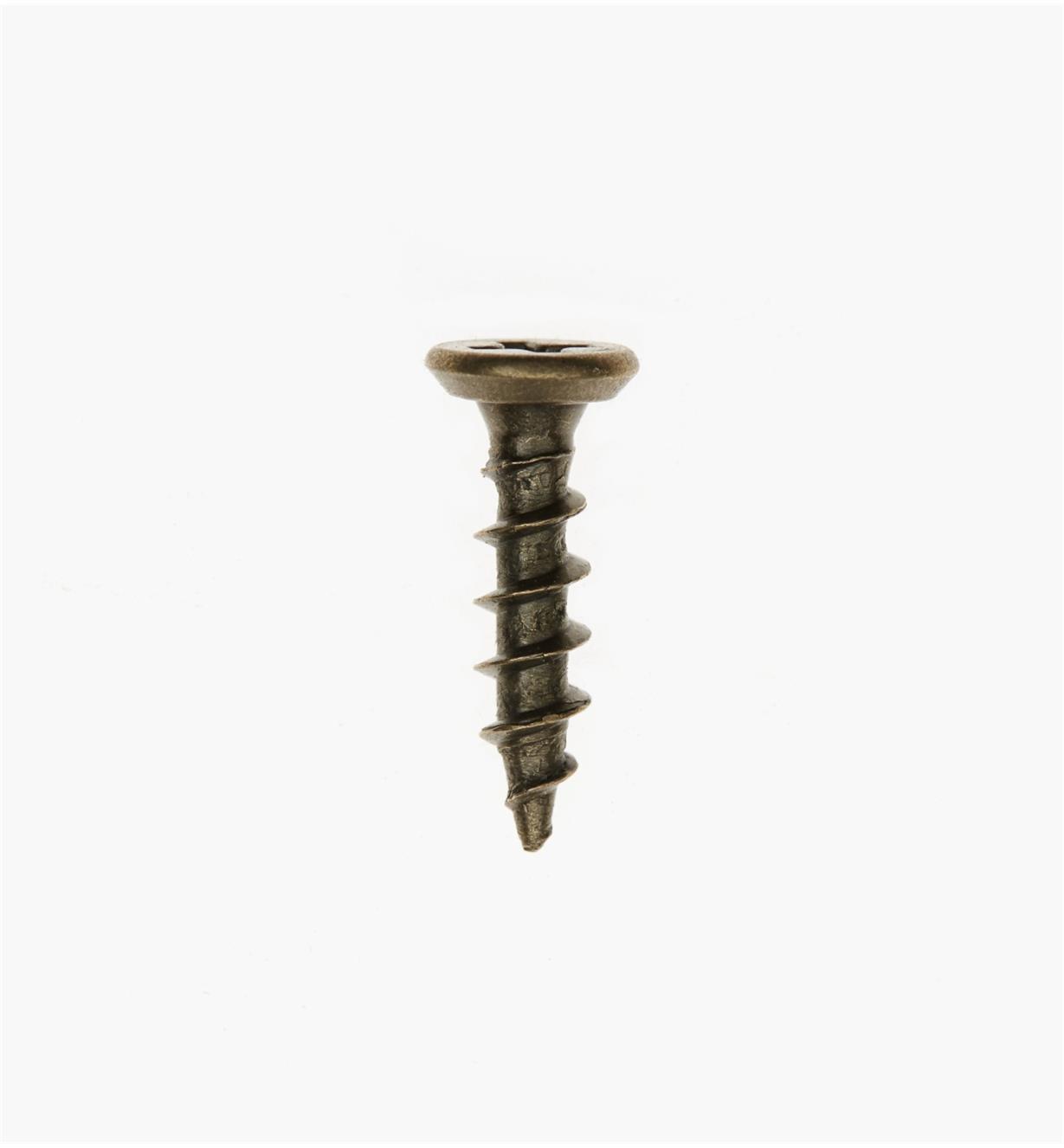 Side view of #6 × 5/8" Antique Brass Hinge Screw