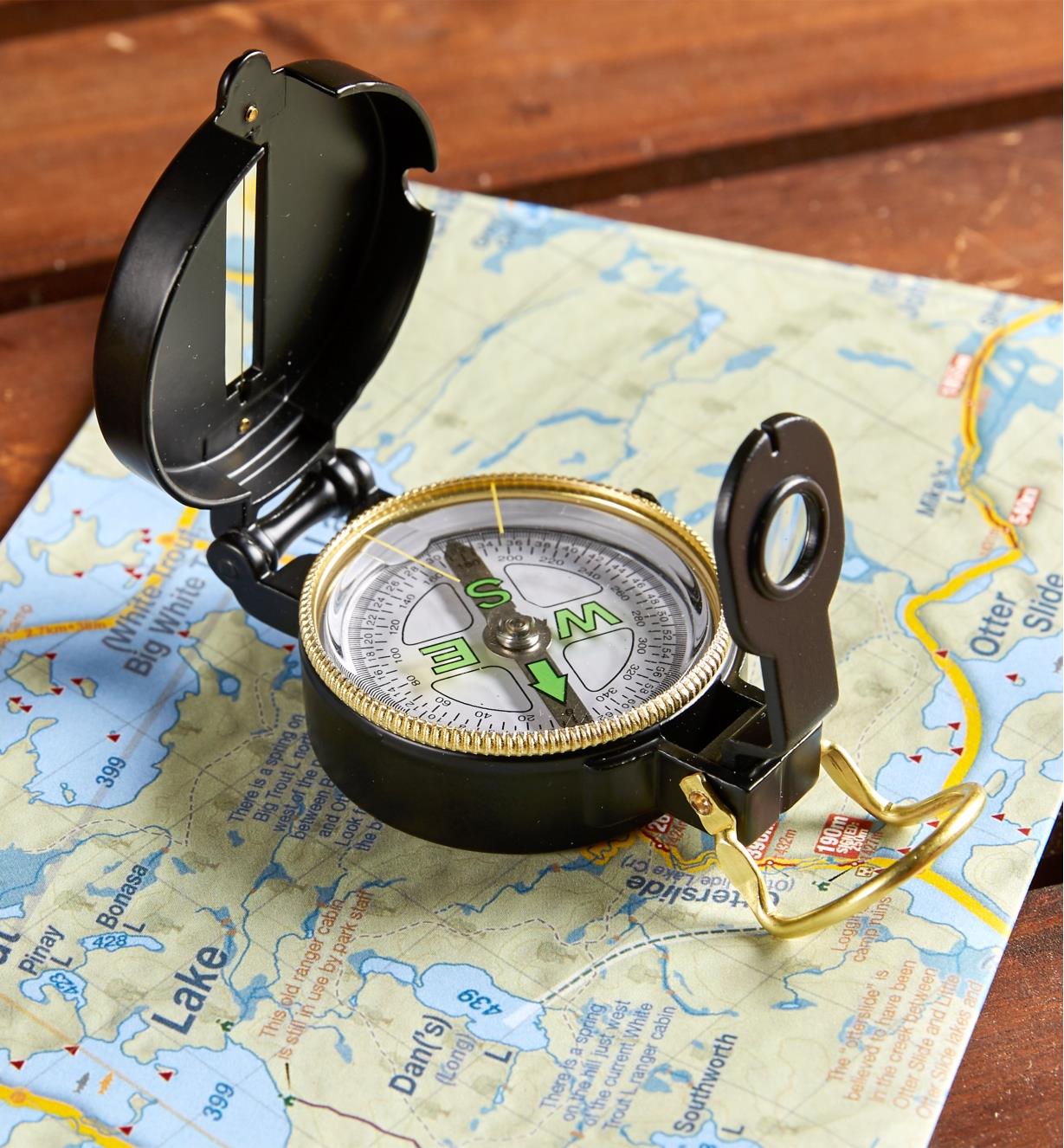 Compass on map "True North"