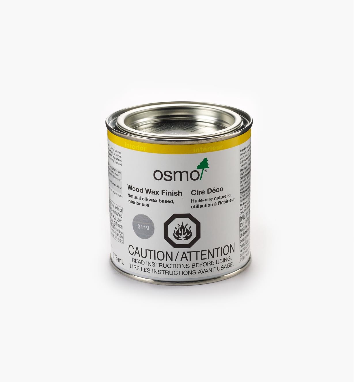 27K2754 - Osmo Wood Wax 3119 Silk Gray, 375ml (12.5 fl oz)