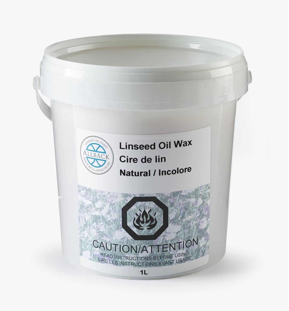 56Z1201 - Allbäck Natural Linseed Oil Wax, 1 litre (34 fl oz)