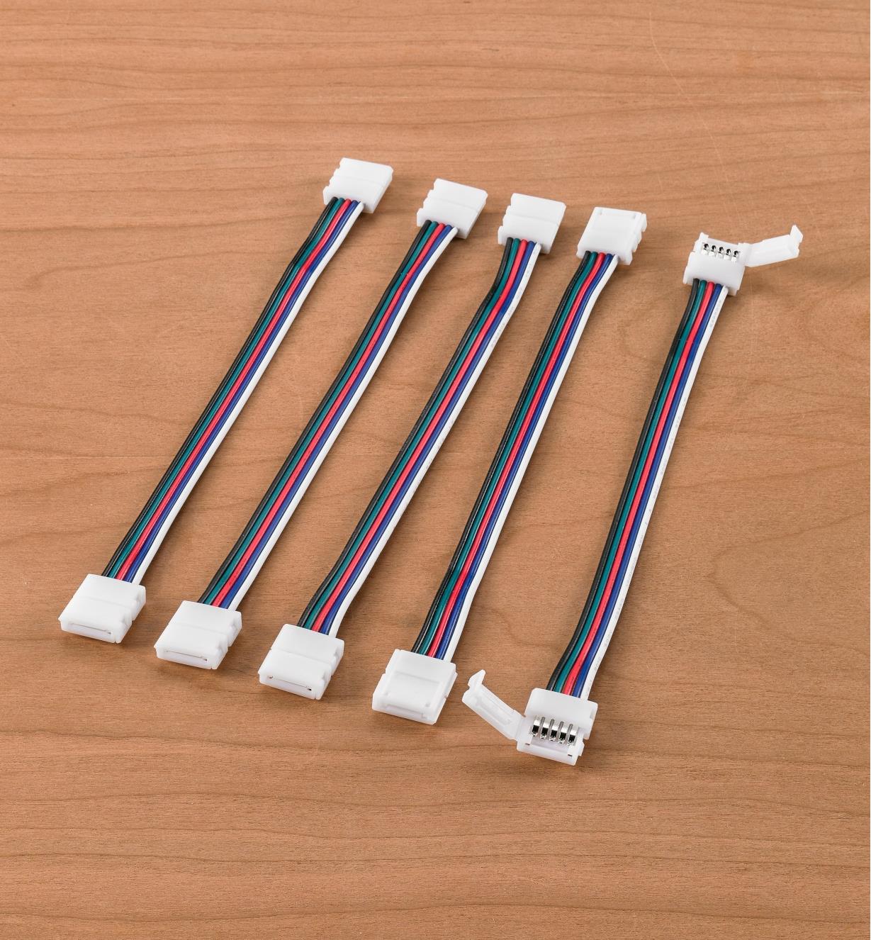 6"" Wire-Lead Connectors for RGB+W LED Tape Lights
