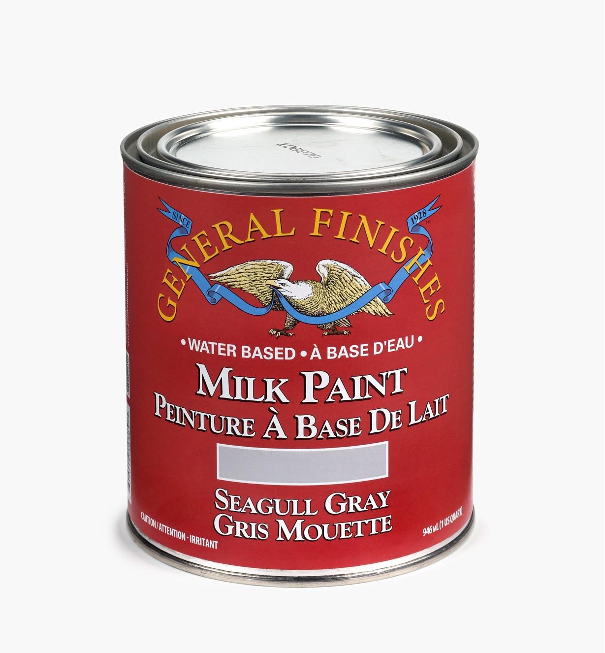 56Z1699 - Peinture de lait General, gris mouette, la pinte