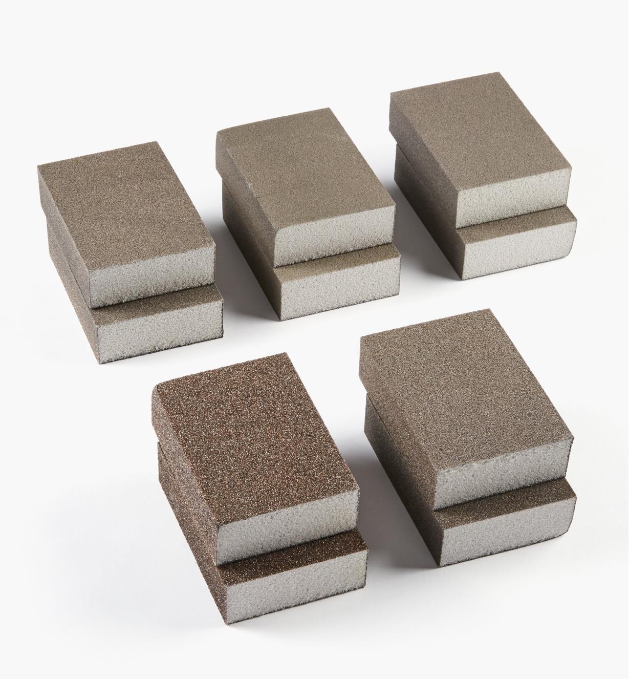 08K0445 - 10-Pc. Sample Pack of Mirka Four-Sided Abrasive Sponges
