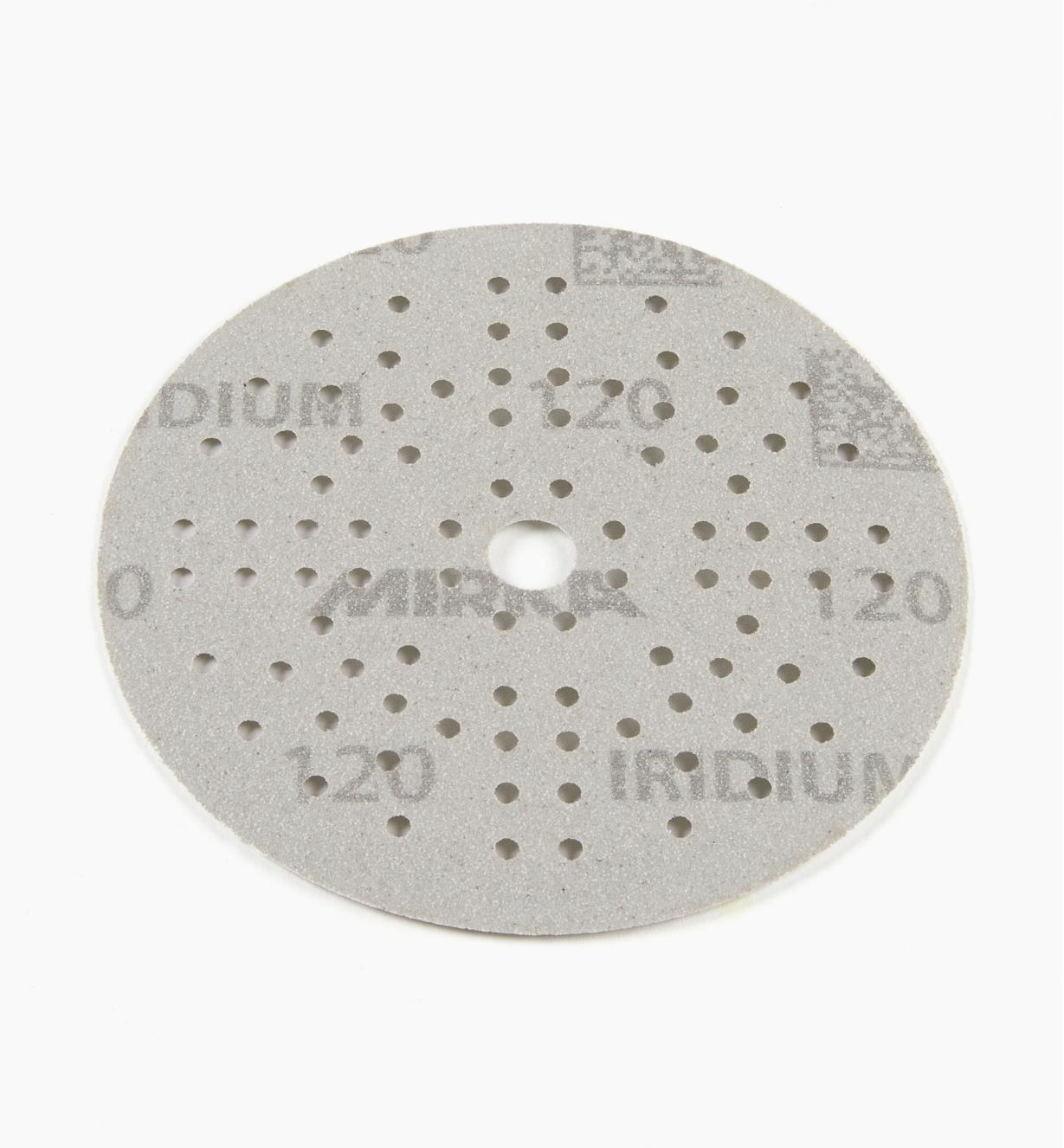 08K0924 - Disque abrasif autoagrippant Iridium, 5 po, 89 trous, grain 120, l'unité