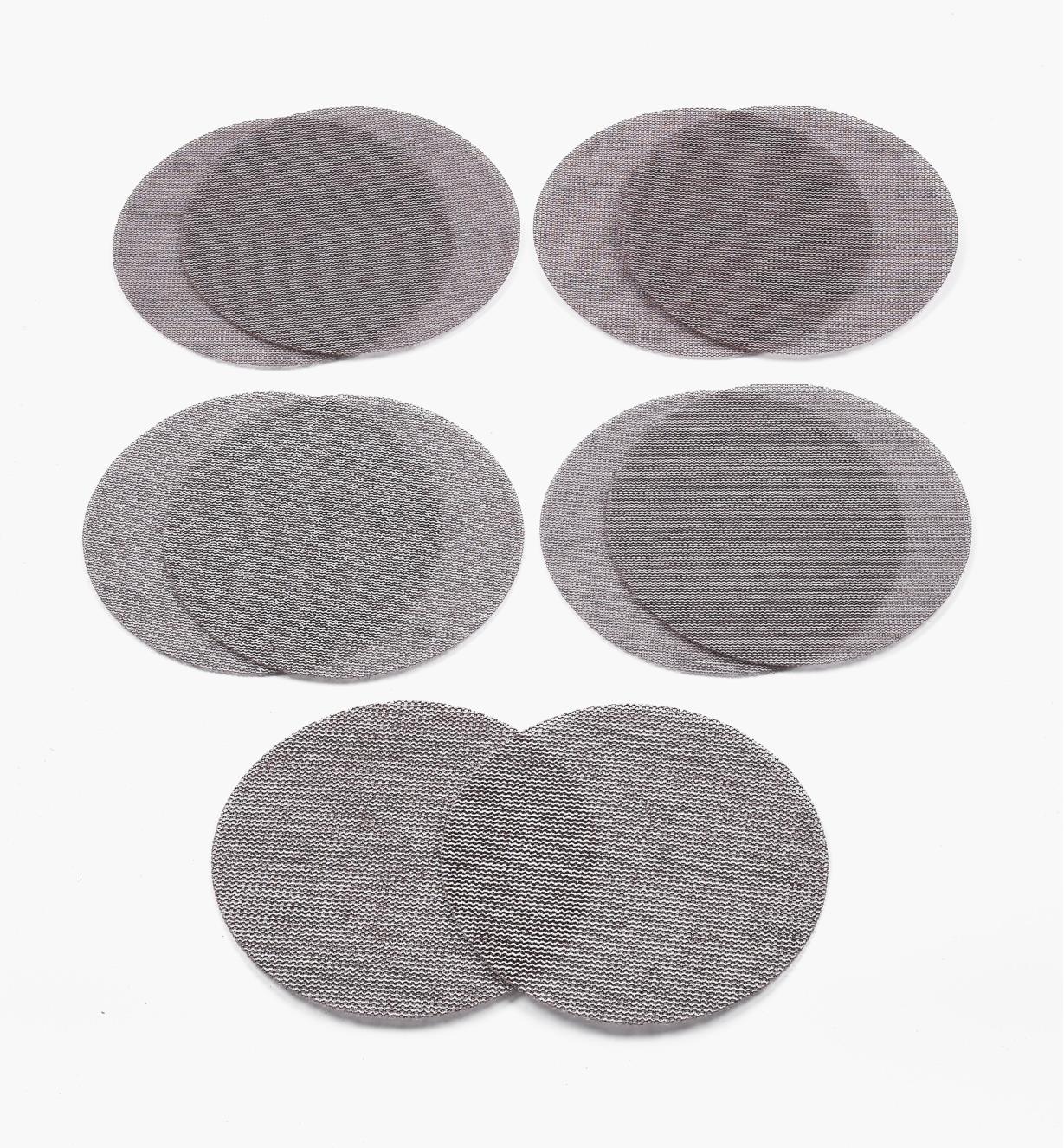 08K1015 - 10-Pc. Sample Pack of Mirka 5" Abranet Grip Discs