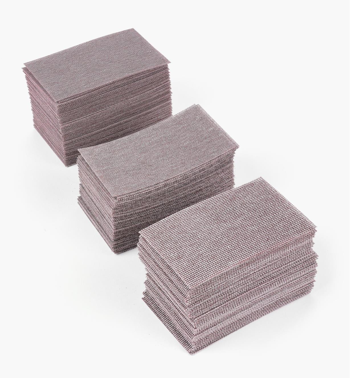50 each of the 80x, 120x and 150x Abranet Grip mesh abrasive sheets