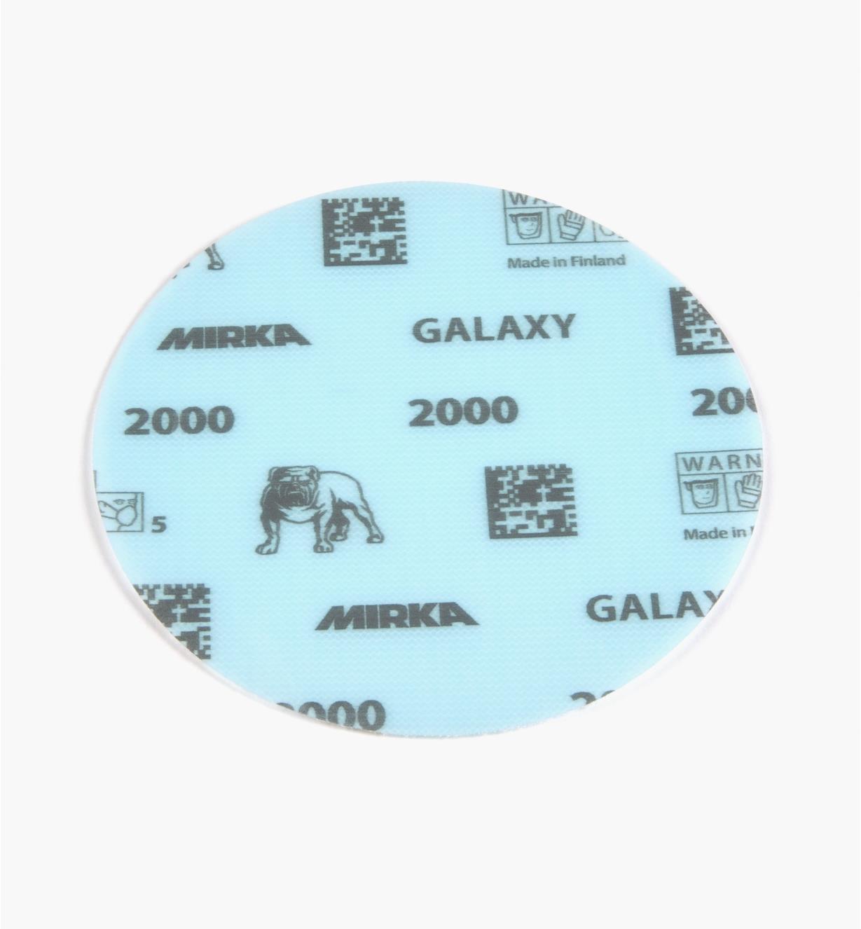 08K1318 - Disque abrasif autoagrippant Galaxy, 5 po, grain 2000, l&apos;unité