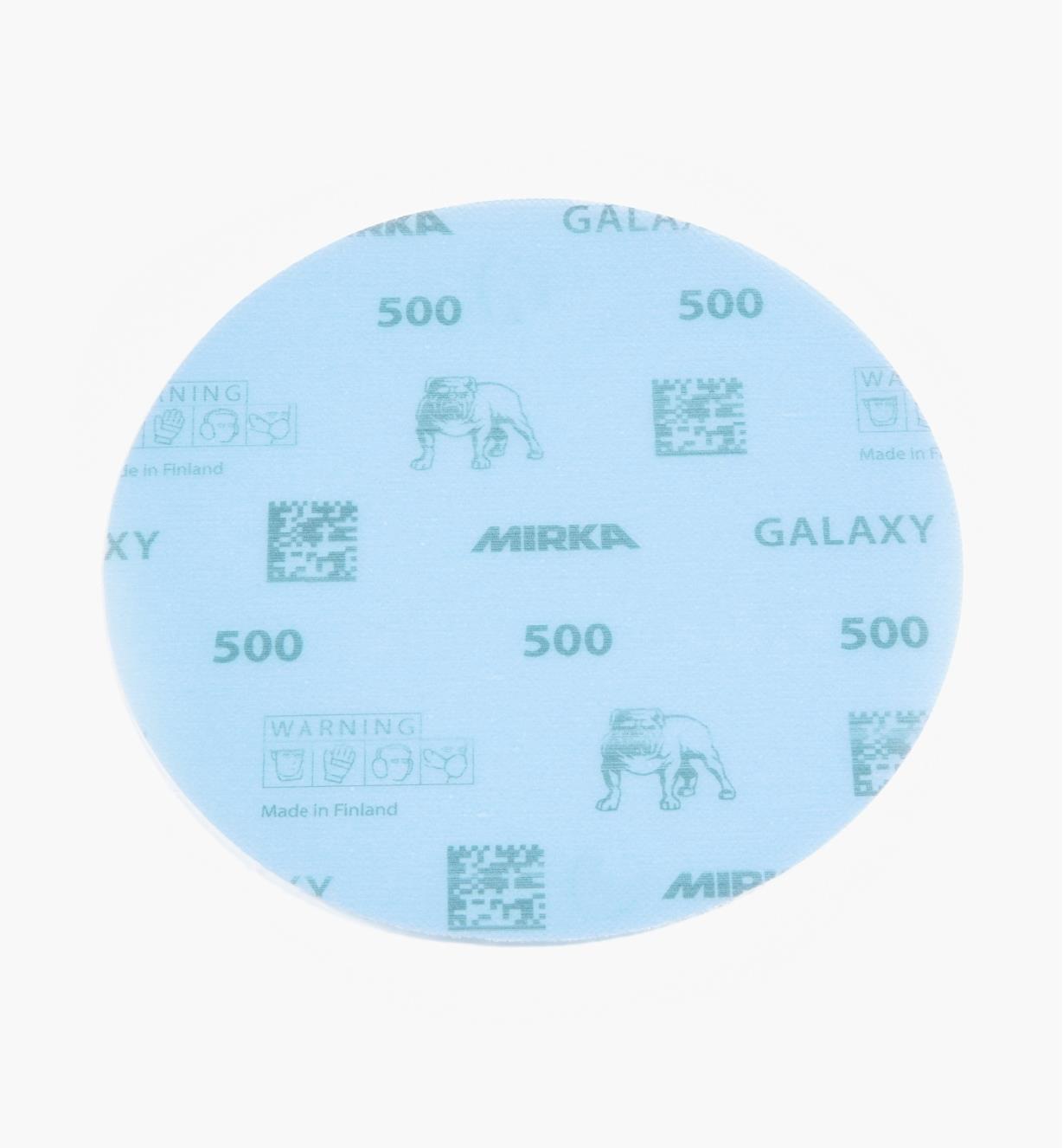 08K2112 - Disque abrasif autoagrippant Galaxy, 6 po, grain 500, l'unité