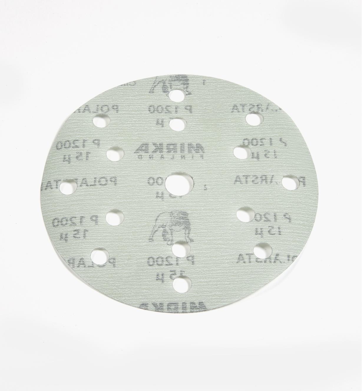 08K2183 - 1200x 6" Polarstar 15-Hole Film-Backed Grip Disc, ea.
