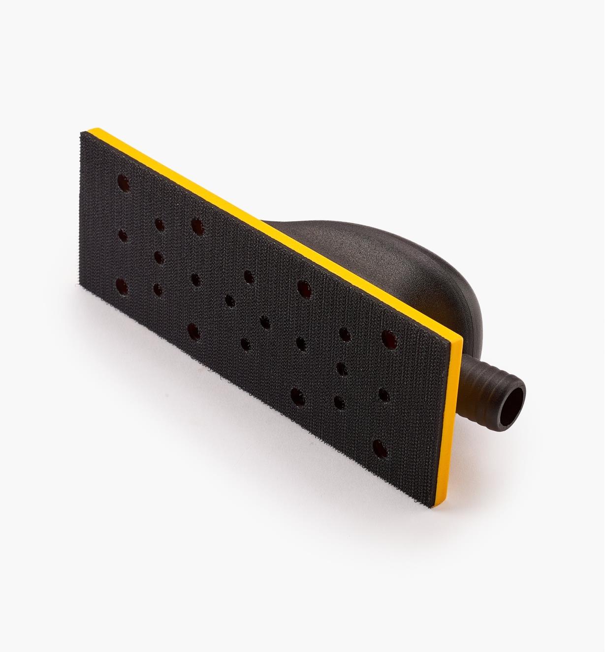 08K3163 - Yellow Grip Faced 22-Hole Hand-Sanding Vacuum Block (70mm × 198mm)