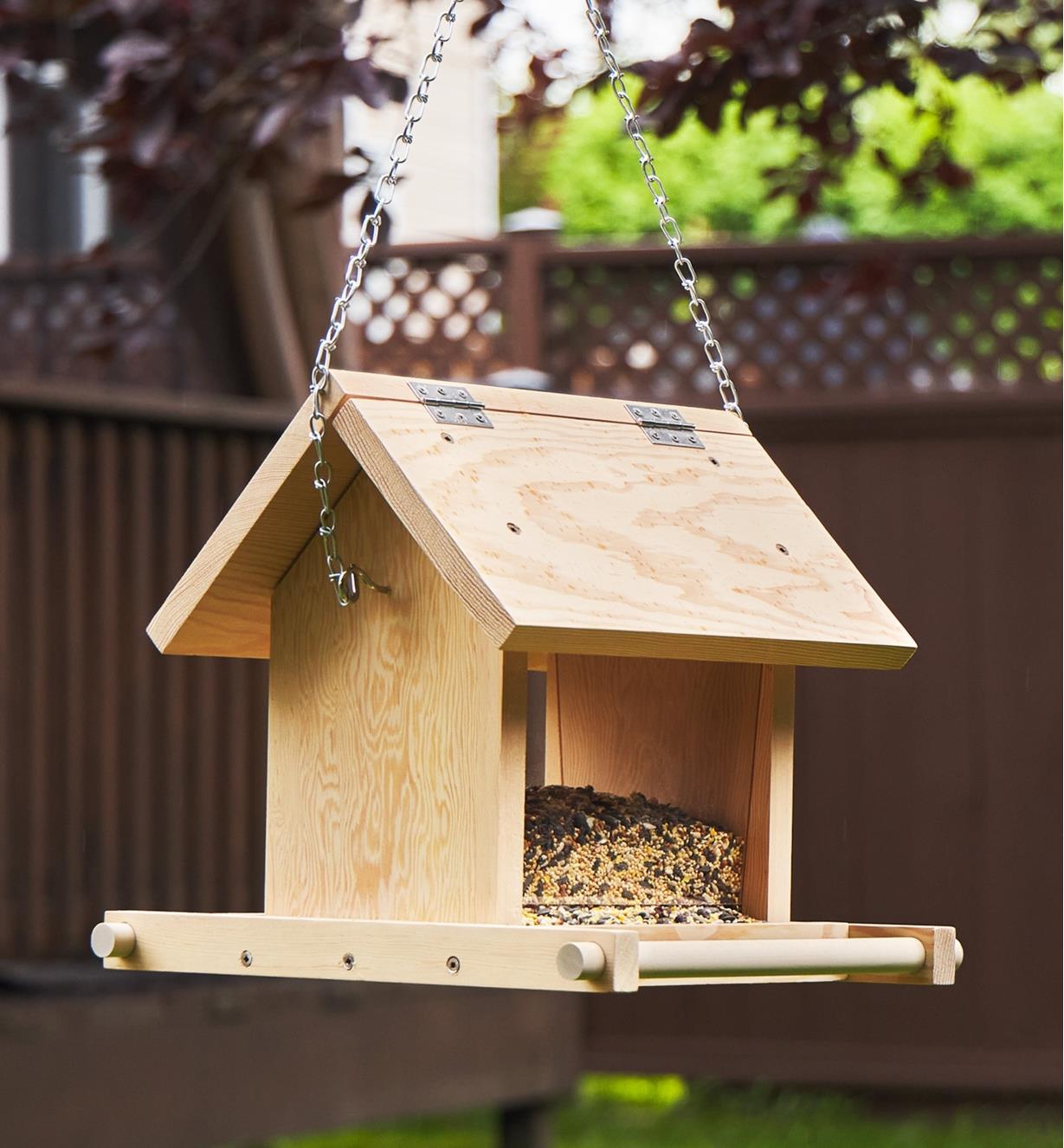 Example of a completed bird feeder