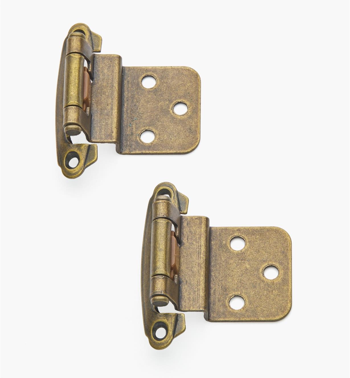 03W1224 - 1/4" Overlay Partial-Wrap Hinges, pr.