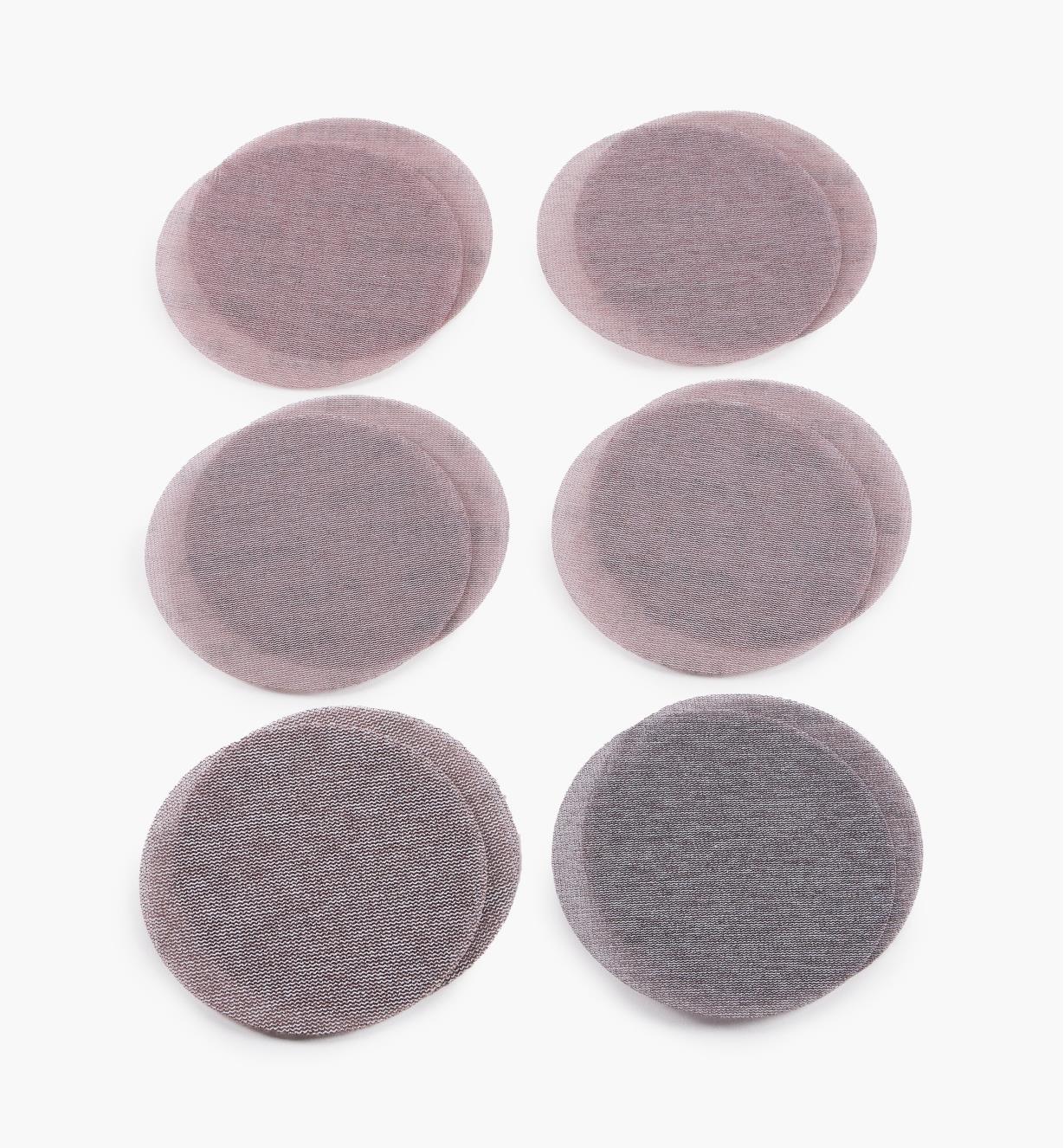 08K1815 - 12-Pc. Sample Pack of Mirka 6" Abranet Grip Discs