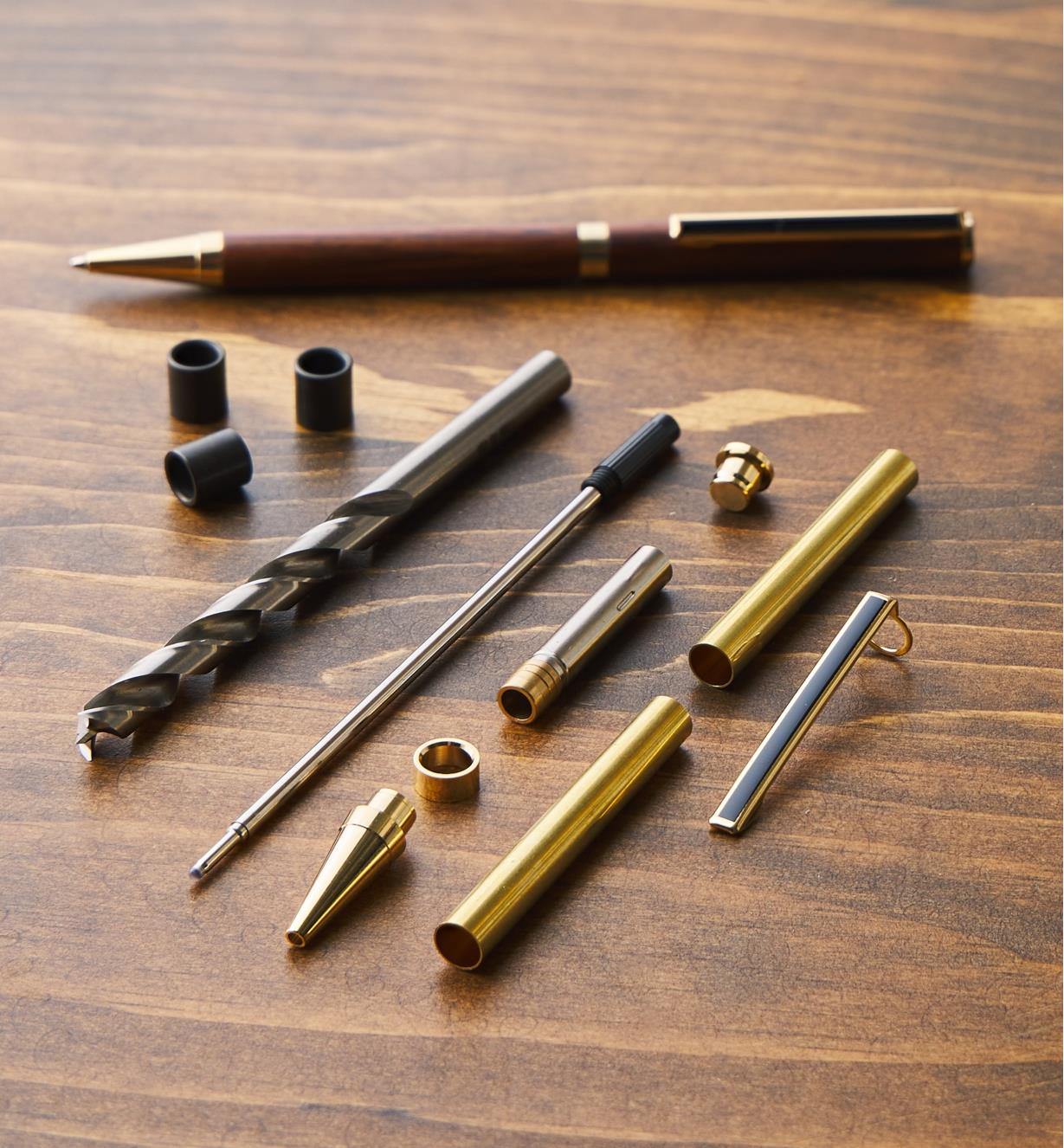 88K7719 - Ensemble de base pour stylo à bille mince, doré