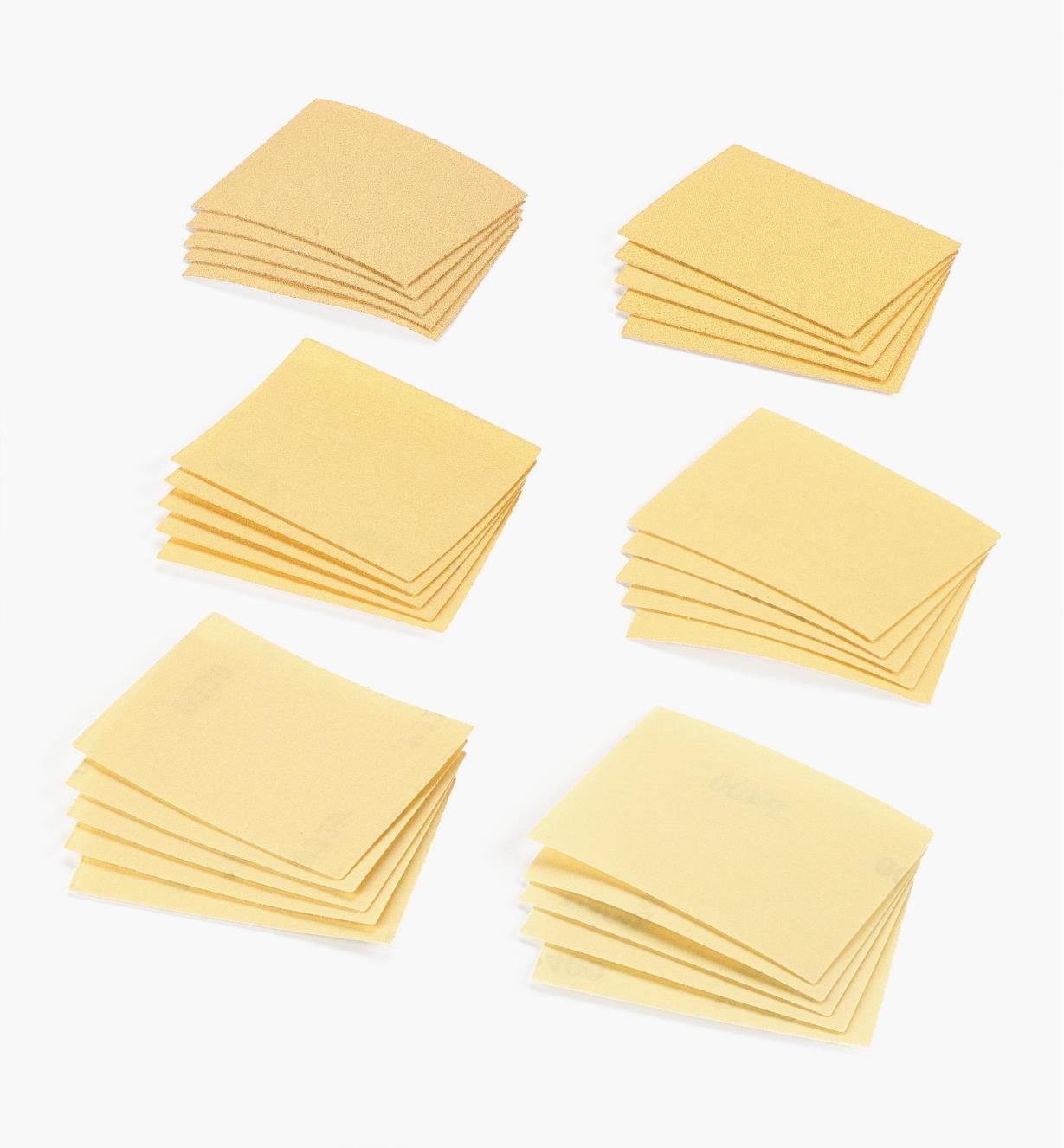08K3460 - 30-Pc. Sample Pack of Mirka Gold 3"" × 4"" Grip Sheets
