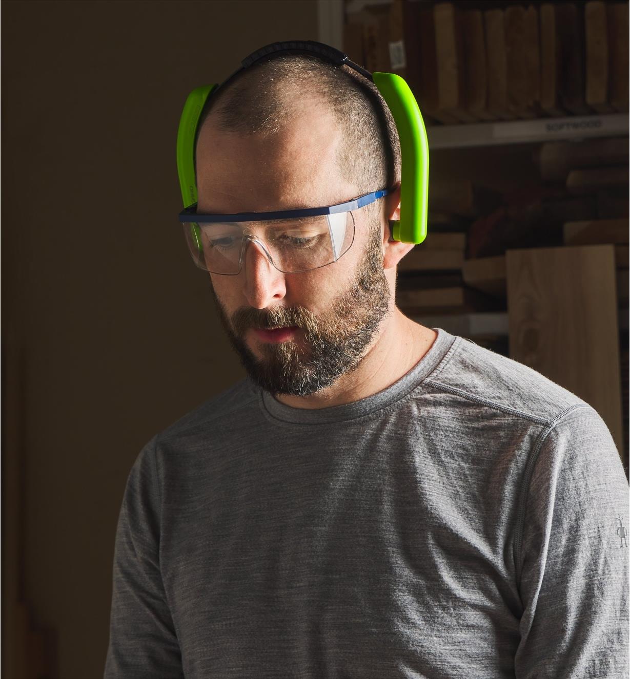 Man wearing SensGard NRR 31 Hearing Protectors