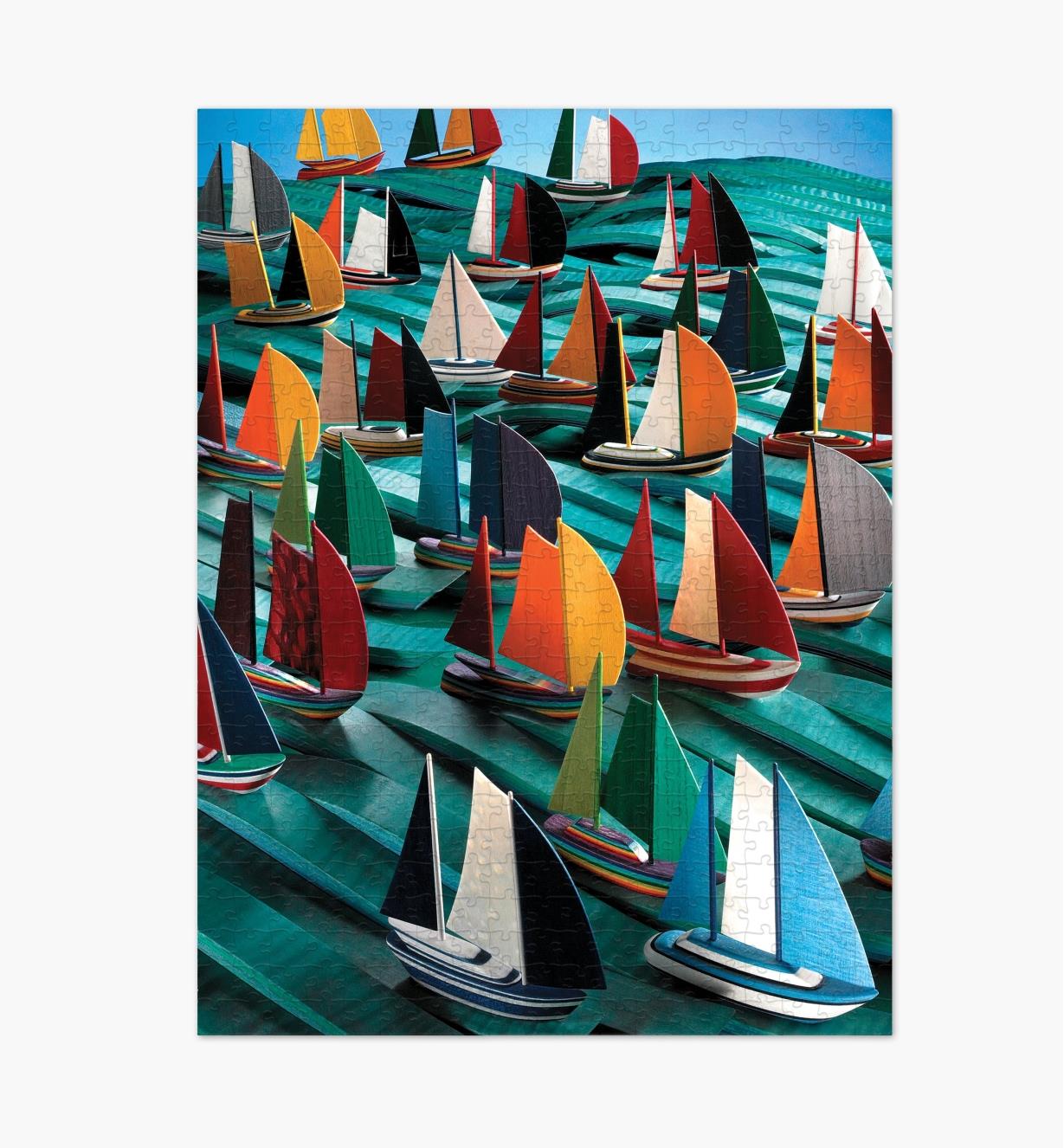 50K1049 - Wooden Sailboats Puzzle