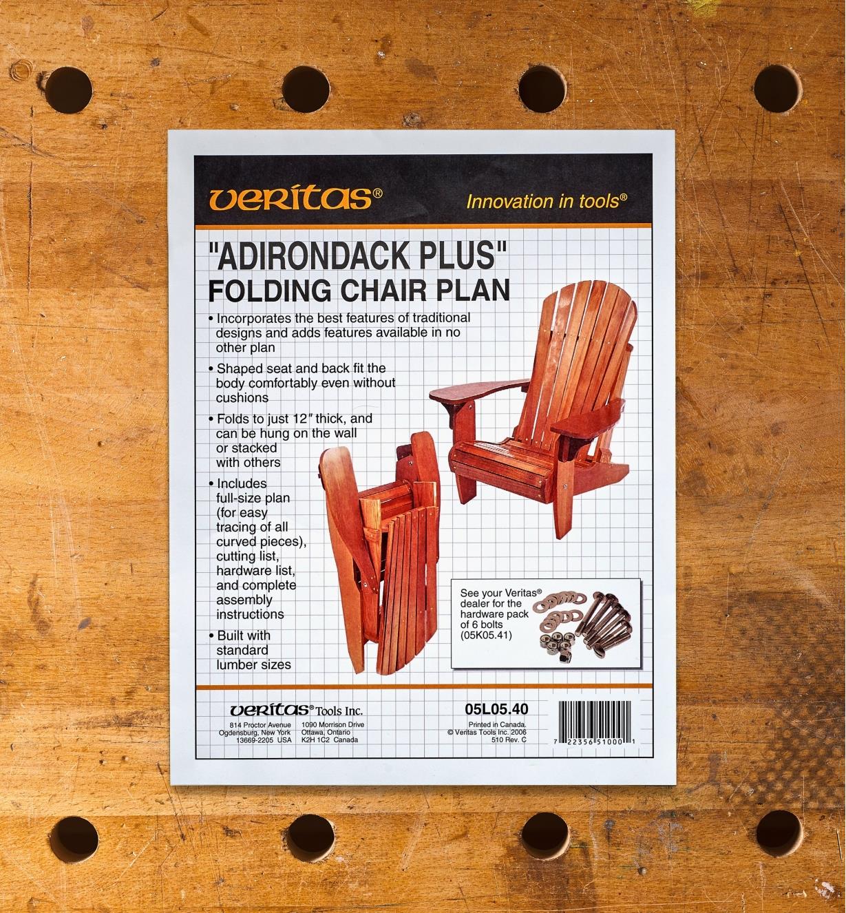 05L0540 - Adirondack Plus Folding Chair Plan