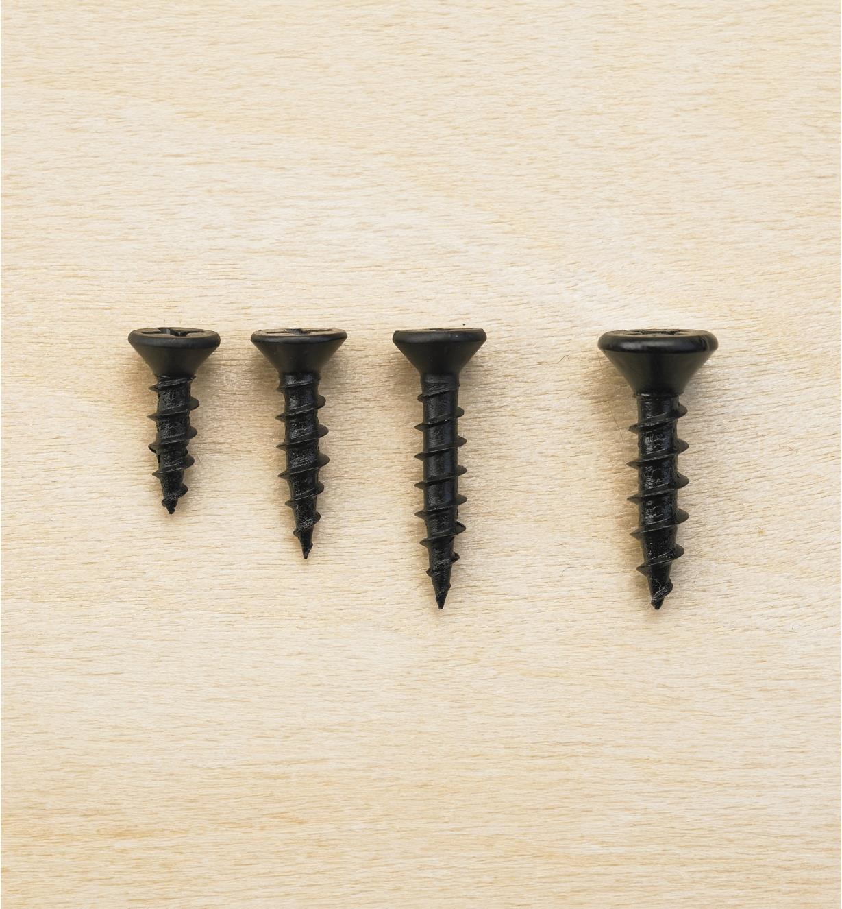 Flat-Head Black Steel Screws