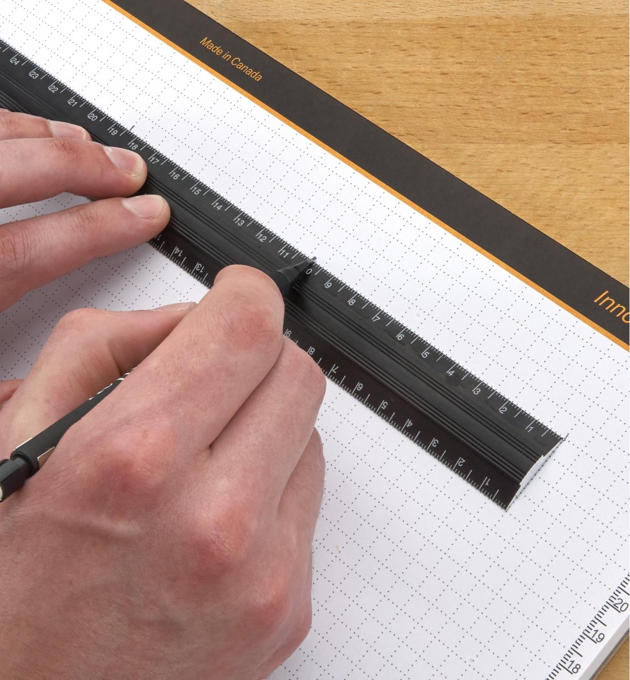 15cm Precision Mini Ruler Made with Black Anodized Aluminium